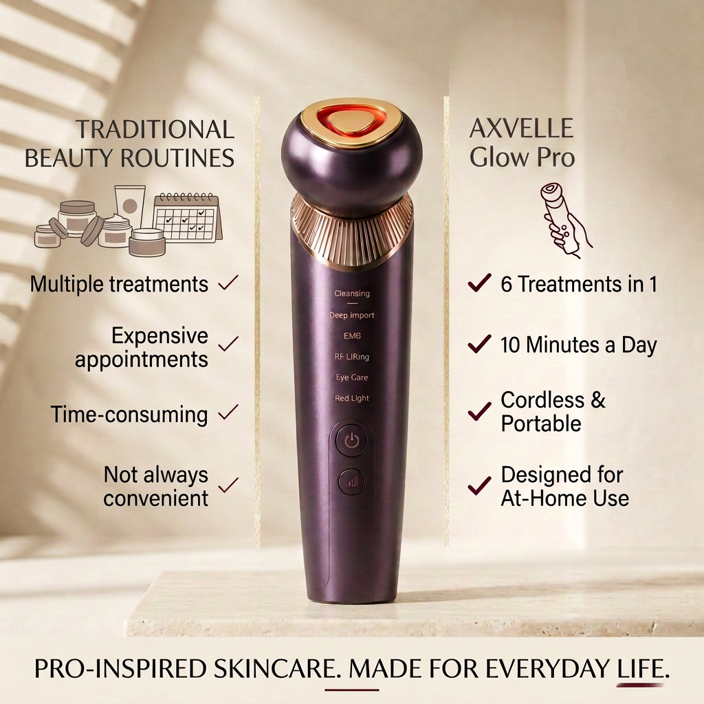AXVELLE Glow Pro — 6-in-1 Face Lifting & Rejuvenation Device